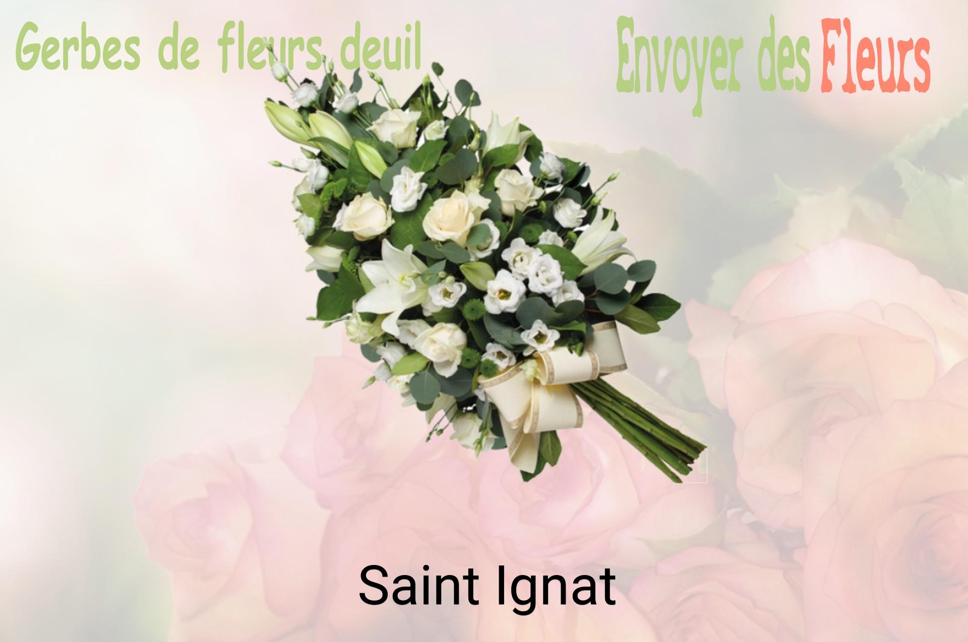 Gerbe de fleurs de deuil livrée à Saint-Ignat